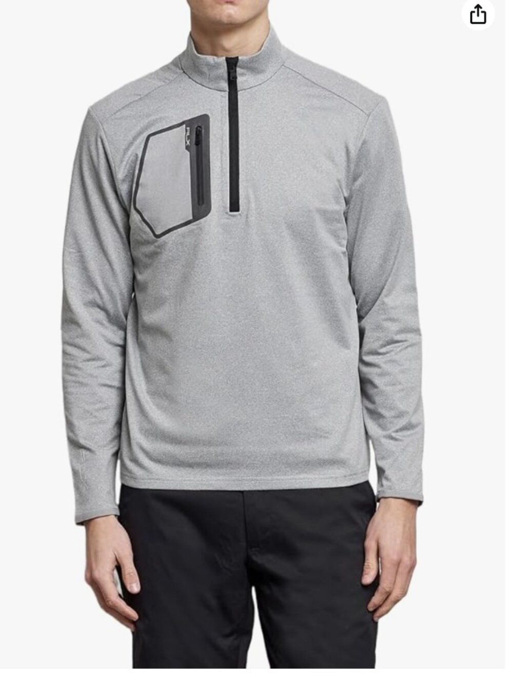 Ralph Lauren RLX Men's Driver Luxury Half Zip Pullover, Golf, Andover Heather
